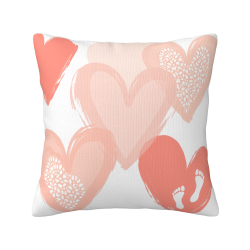 Funda de Almohada de Corazón Abstracto de Felpa - Okomall