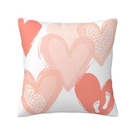 Funda de Almohada de Corazón Abstracto de Felpa - Okomall