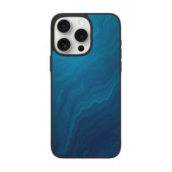 iPhone 15 Pro/Pro Max 手机壳 - 蓝色波纹纹理 | okomall