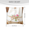 Housse de Coussin en Peluche Florale Romantique - Okomall