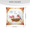 Housse de Coussin Douce Oiseaux et Fleurs - Okomall
