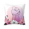 Coussin à fleurs sur fond de ligne romantique en peluche - Okomall