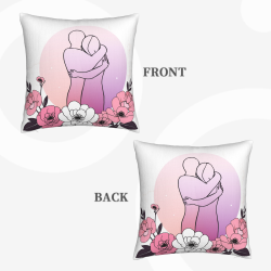 Coperte per Cuscini in Peluche Floreali a Linea Romantica - Okomall