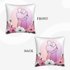 Coussin à fleurs sur fond de ligne romantique en peluche - Okomall