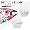 Coussin à fleurs sur fond de ligne romantique en peluche - Okomall