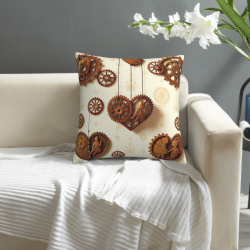 Steampunk-Kissenbezug mit Mädchenmotiv - Okomall