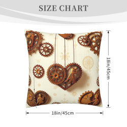 Steampunk-Kissenbezug mit Mädchenmotiv - Okomall