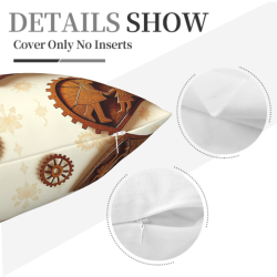 Steampunk Girl Pillow Cover - Okomall