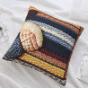 Coussin Décoratif en Peluche à Motif Géométrique - Okomall