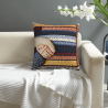 Coussin Décoratif en Peluche à Motif Géométrique - Okomall