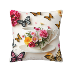 Coperchio Cuscino Floreale e a Farfalla - Okomall