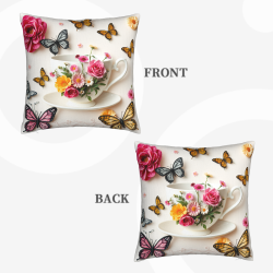 Coperchio Cuscino Floreale e a Farfalla - Okomall