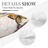 Coussin Décoratif en Peluche avec Fleurs et Papillons - Okomall