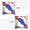 Coussin décoratif en fausse fourrure à motifs floraux et artisanaux, double face - Okomall