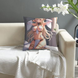 18x18英寸动漫美少女双面毛绒抱枕套