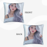 Funda de almohada de felpa doble cara 18x18 pulgadas (Diseño de chica hermosa)