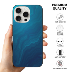 Чехол для iPhone 15 Pro/Pro Max - Синий волнистый узор | okomall