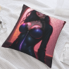 Funda de almohada de felpa doble cara de 18x18 pulgadas con diseño de mujer sexy