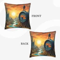 Coussin en Peluche Décorant un Paysage de Montagne Étoilée - Okomall
