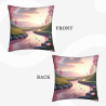 Funda de almohada de felpa doble cara de 18x18 pulgadas con hermoso diseño de paisaje