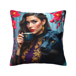 Housse de coussin floral élégante - Okomall