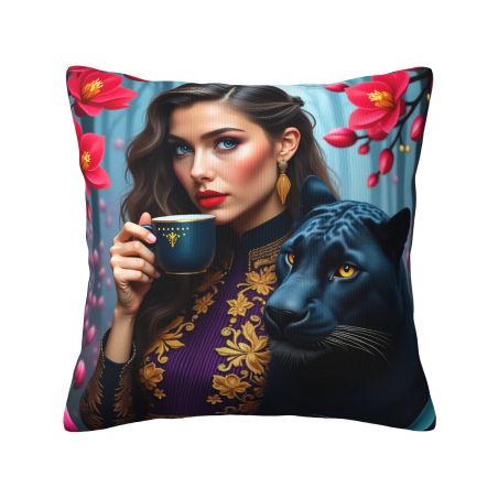 Housse de coussin floral élégante - Okomall