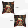 Housse de coussin en peluche recto-verso 18x18 pouces avec motif de beauté exotique