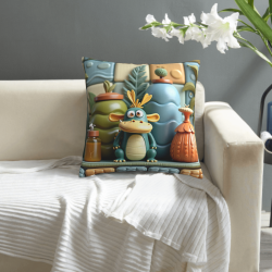 Enchanted Forest Plush Pillow Cover - Okomall