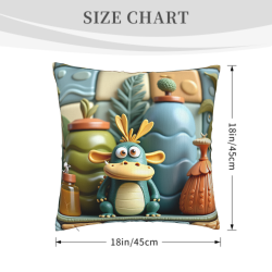 Enchanted Forest Plush Pillow Cover - Okomall