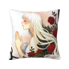 Funda de almohada de felpa de doble cara 18x18 pulgadas con patrón de chica hermosa y rosas