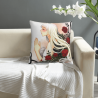 Funda de almohada de felpa de doble cara 18x18 pulgadas con patrón de chica hermosa y rosas
