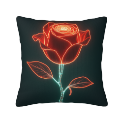 Fodera per cuscino in peluche doppia faccia rosa neon 18x18 pollici