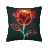 Funda de almohada de felpa de doble cara de rosa neón de 18x18 pulgadas
