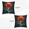 Funda de almohada de felpa de doble cara de rosa neón de 18x18 pulgadas