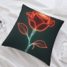 Funda de almohada de felpa de doble cara de rosa neón de 18x18 pulgadas
