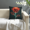 Funda de almohada de felpa de doble cara de rosa neón de 18x18 pulgadas