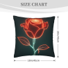 Funda de almohada de felpa de doble cara de rosa neón de 18x18 pulgadas