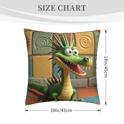 Funda de Almohada de Felpa con Divertidos Dibujos Animados - Okomall