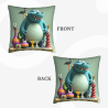 Coussin en peluche double face avec crocodile de dessin animé 45x45 cm