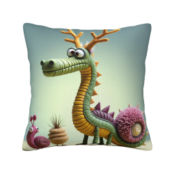 Funda de Almohada de Peluche con Espíritu del Bosque - Okomall