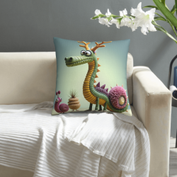 Housse de Coussin en Peluche avec Esprit de la Forêt - Okomall