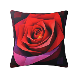 Fodera per cuscino in peluche doppia faccia 18x18 pollici con motivo rosa