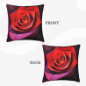 Funda de almohada de felpa doble cara de 18x18 pulgadas con diseño de rosa