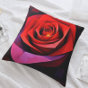 18x18 Inch Double - Sided Plush Pillowcase with Rose Pattern
