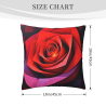 18x18 Zoll Doppelseitiger Plüsch-Kissenbezug mit Rosenmuster
