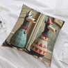 Housse de Coussin en Peluche avec Motif Géométrique Créatif - Okomall