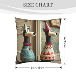 Housse de Coussin en Peluche avec Motif Géométrique Créatif - Okomall