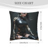 Copricuscino in Peluche Reversibile 18x18 Pollici con Motivo di Personaggio Anime