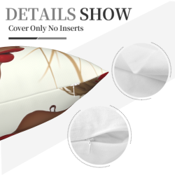 Funda de almohada de felpa reversible de 18x18 pulgadas con exquisito diseño femenino