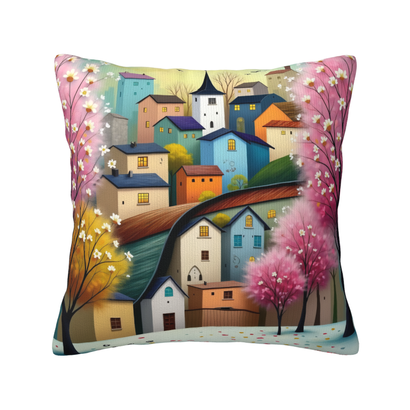 Fodera per cuscino in peluche doppia faccia stampata 18x18 pollici